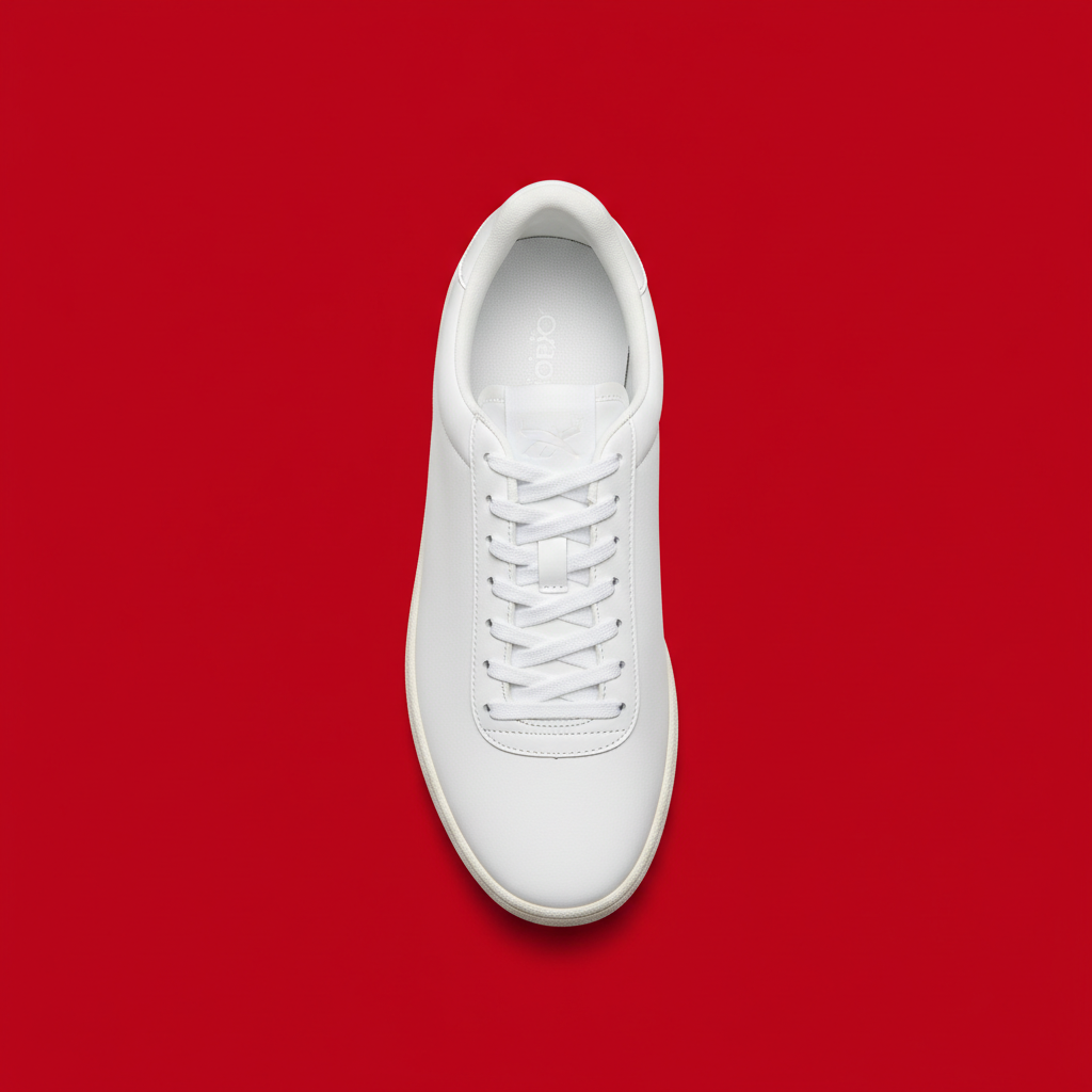 Classic Runner sneaker on bold red background